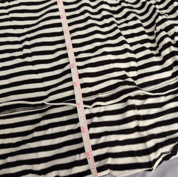 Westbound Ladies Top, turquoise with black and white stripes, l - Picture 5 of 6